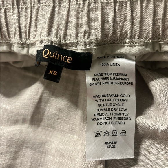 Quince -Women’s 100% European Linen wide leg pants in Flax XS EUC - Picture 2 of 2
